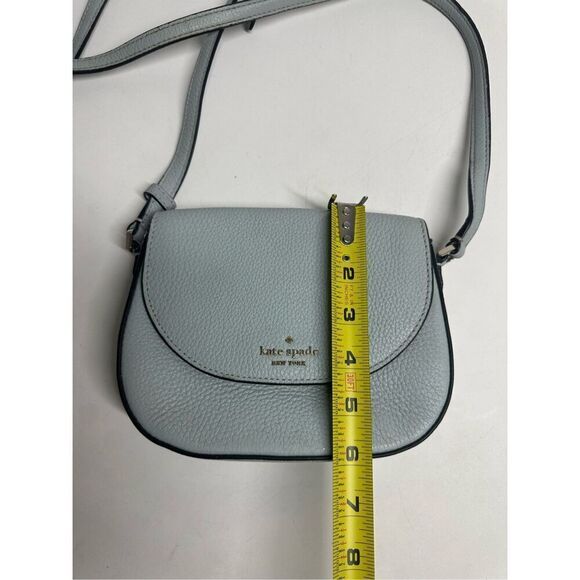 Kate Spade Leila Mini Flap Crossbody Avalon Mist Green Blue See Description - Picture 10 of 16